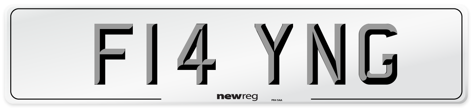 F14 YNG Number Plate from New Reg